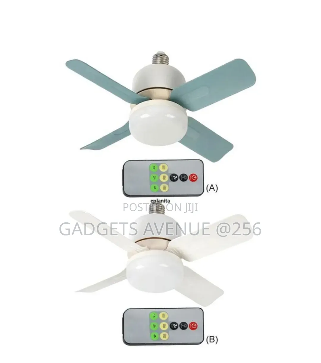 2-in-1 Mini Fan Light Combining an LED Light Bulb and a Small