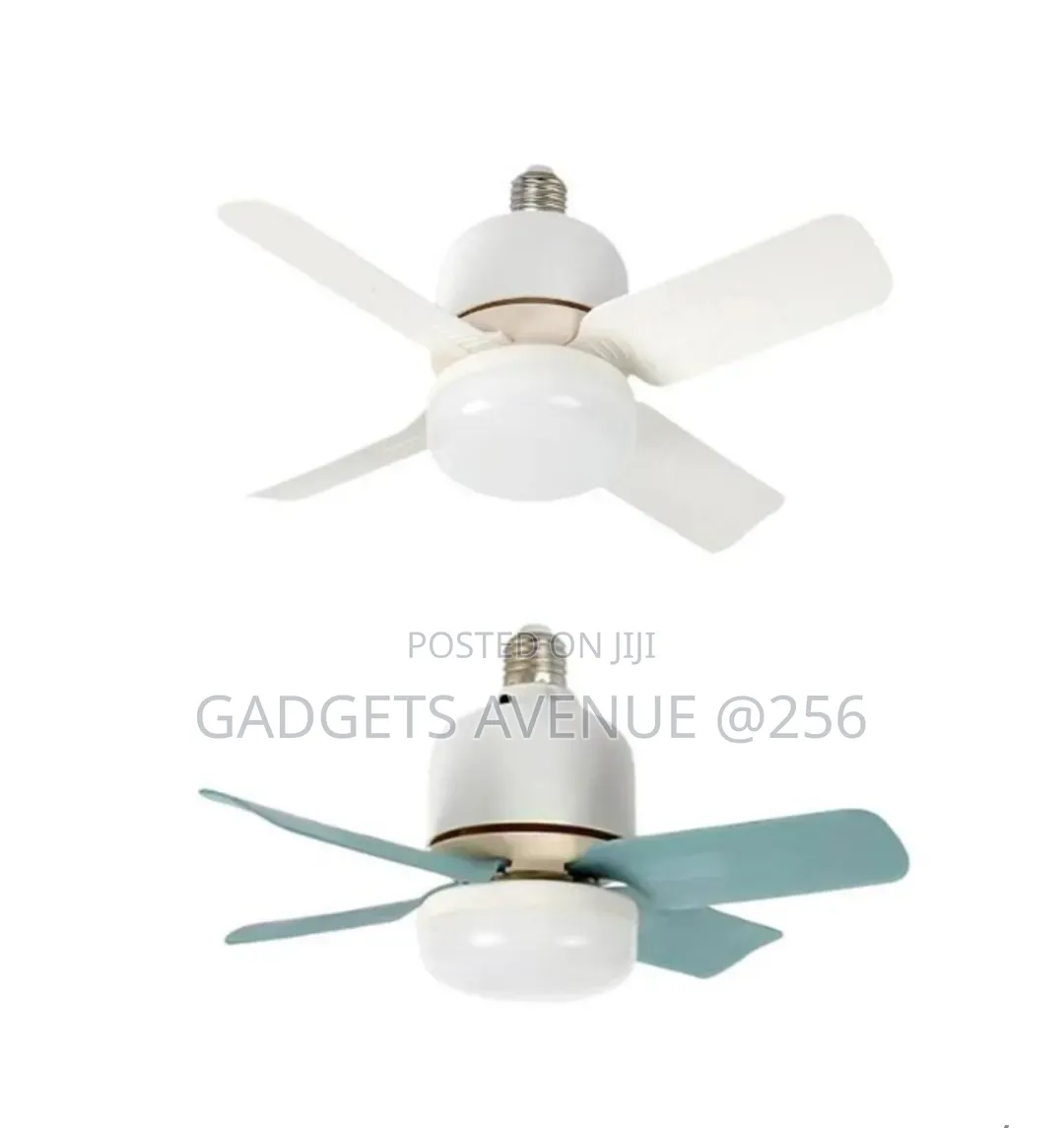 2-in-1 Mini Fan Light Combining an LED Light Bulb and a Small