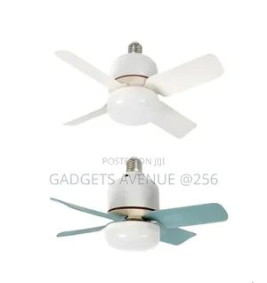 2-in-1 Mini Fan Light Combining an LED Light Bulb and a Small