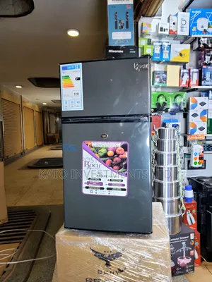 Gray Roch Double-Door Top Freezer Refrigerator