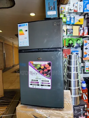 Gray Roch Double-Door Top Freezer Refrigerator