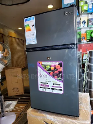 Gray Roch Double-Door Top Freezer Refrigerator