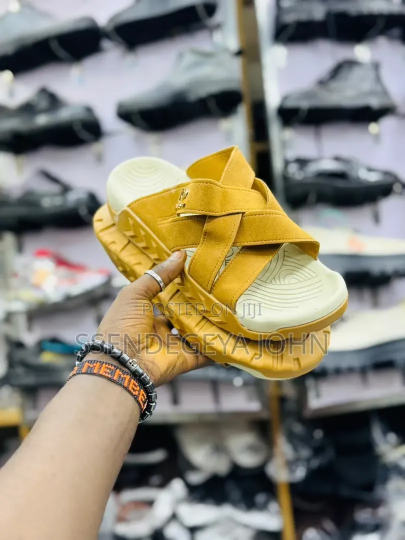 Crisscross Strap Slide Sandals