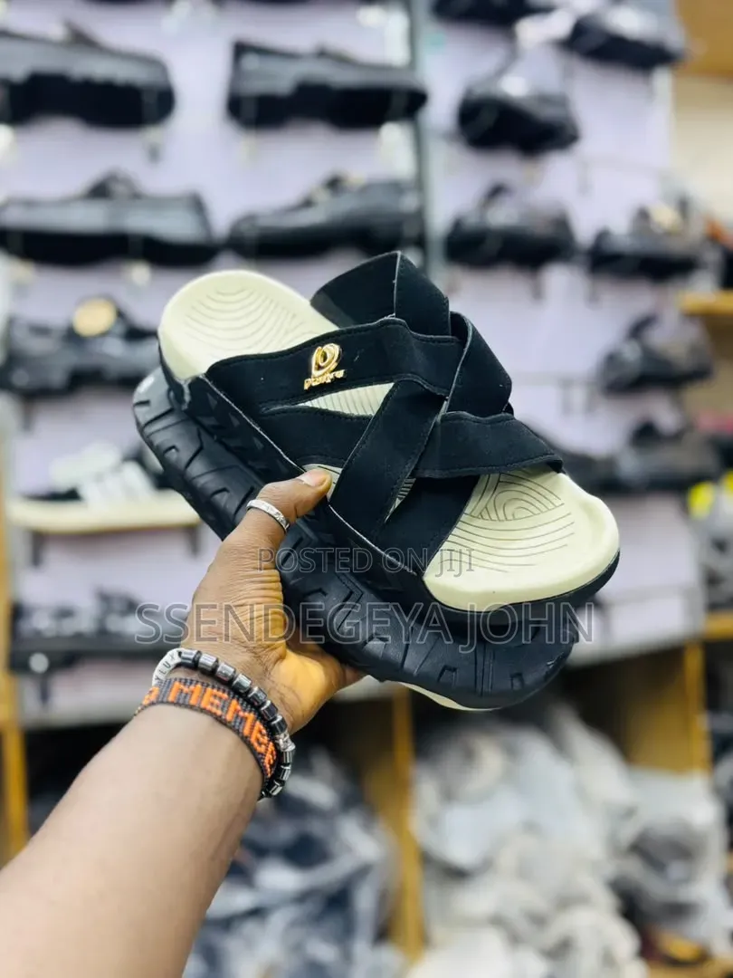 Crisscross Strap Slide Sandals