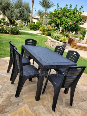 Premium Black Plastic Table and Chairs Plastic Table and Chairs