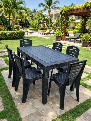 Premium Black Plastic Table and Chairs Plastic Table and Chairs