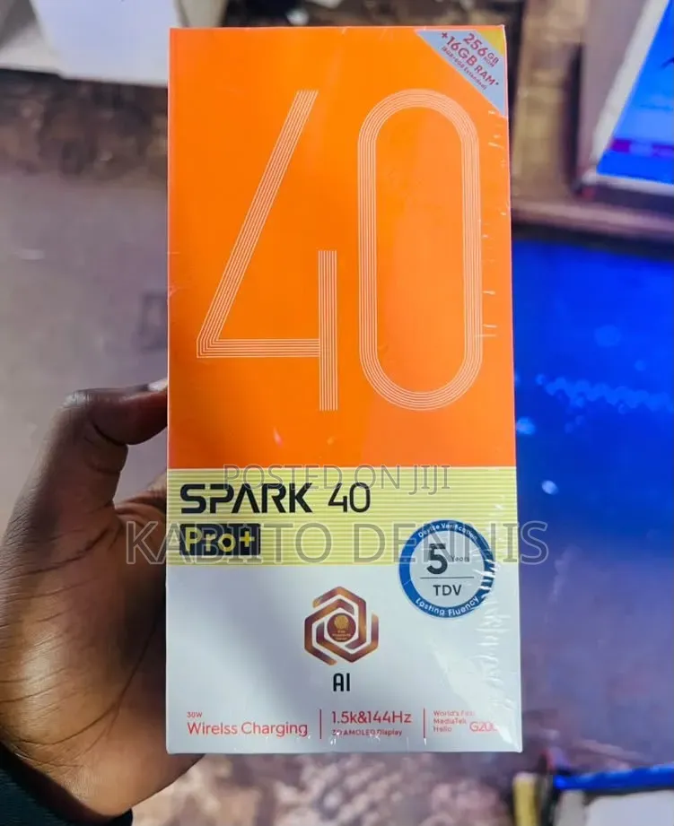 New Tecno Spark 40 Pro+ 256 GB Black