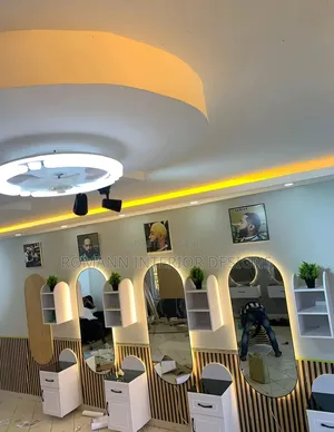 Gypsum Ceiling and Mirrors.