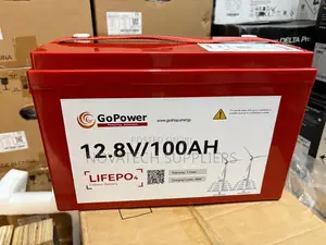 GoPower 12.8V 100Ah Lithium Iron Phosphate Battery Red Color