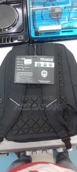 Ponasoo Original High End Antft Laptop Bag With Charging Port- Black