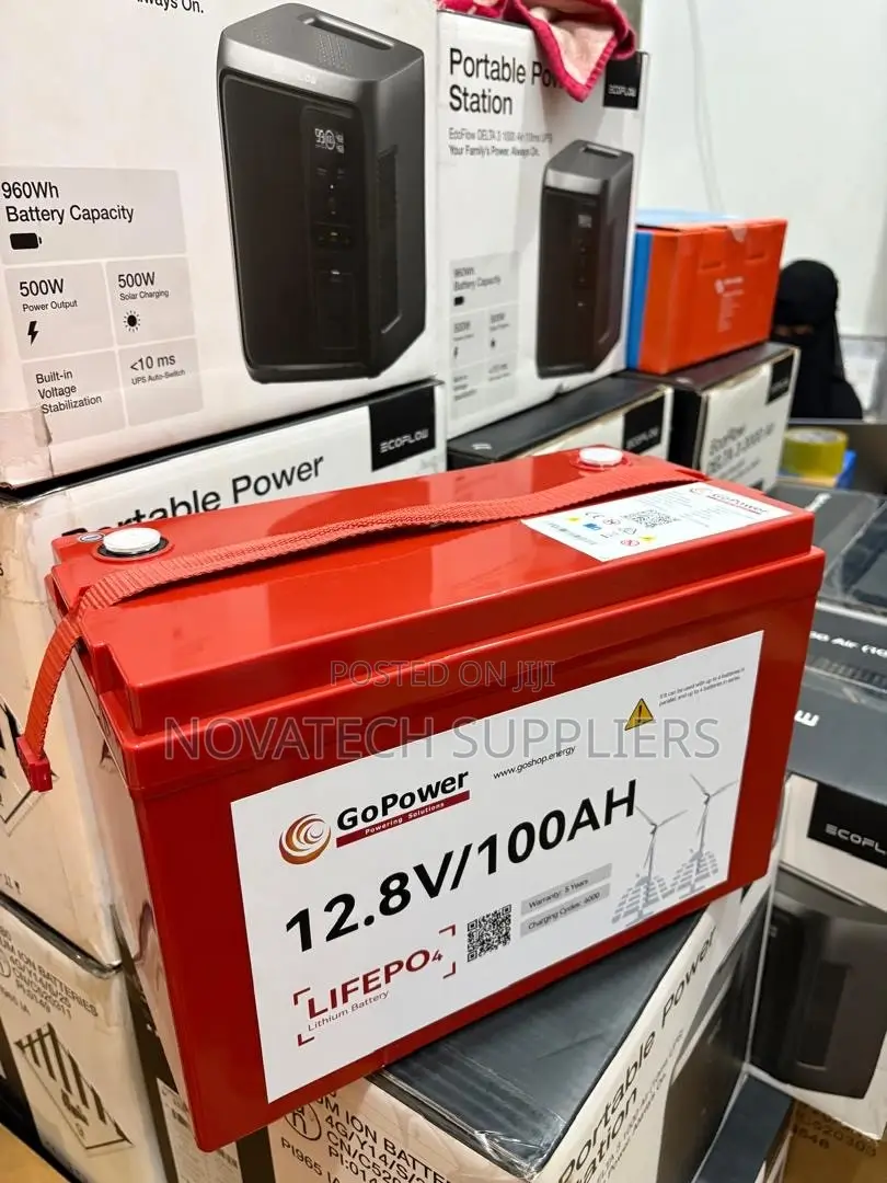 GoPower 100Ah Deep Cycle Lithium Solar Battery 12.8 Nominal Voltage