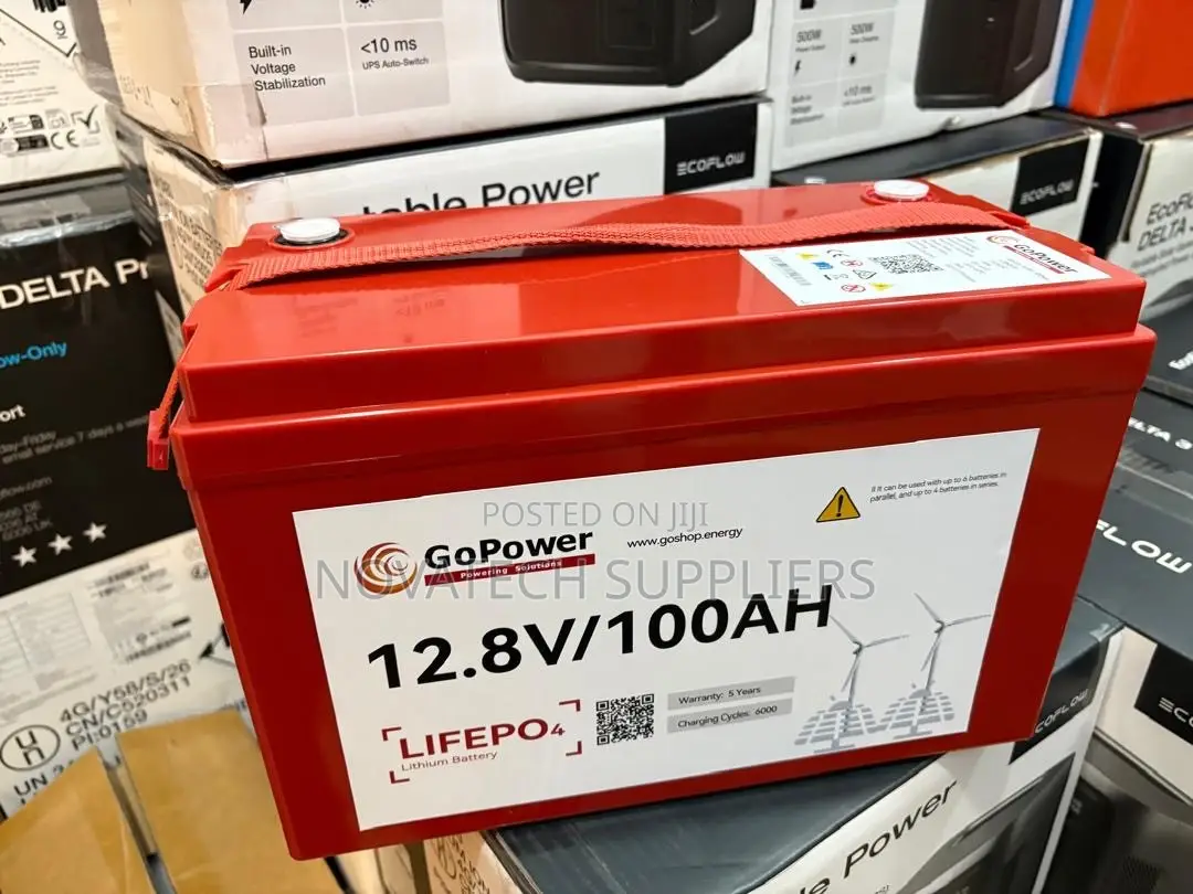 GoPower 100Ah Deep Cycle Lithium Solar Battery 12.8 Nominal Voltage