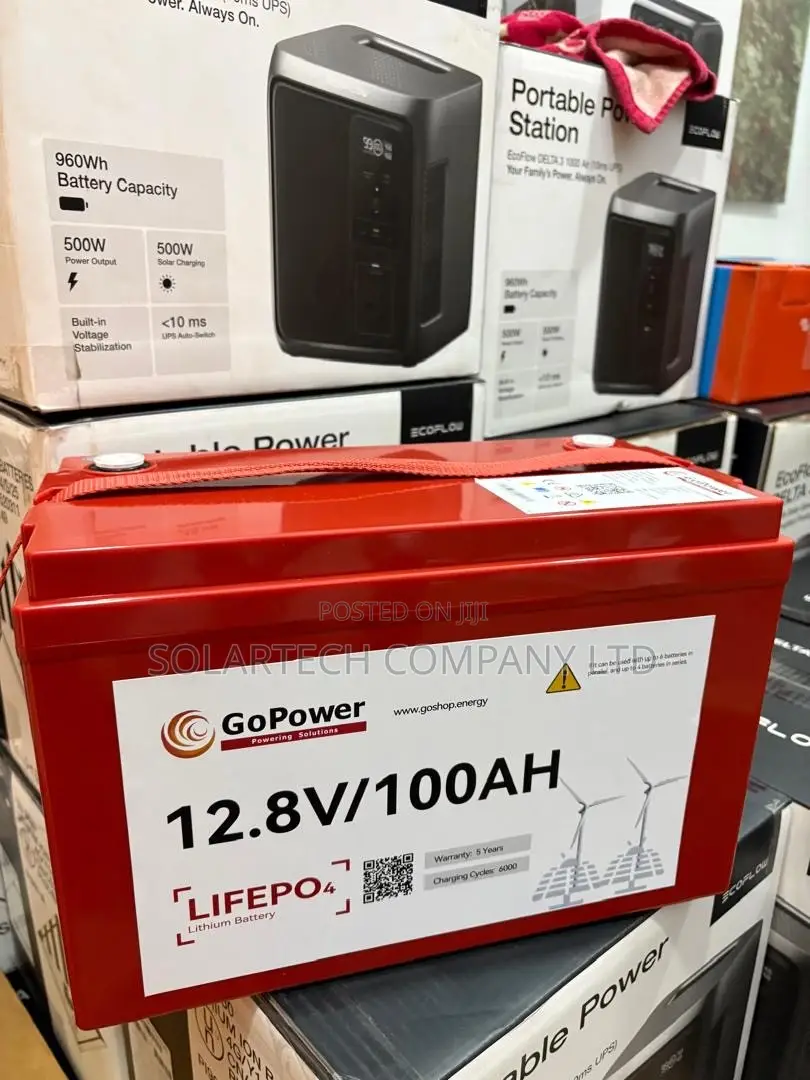 GoPower 12.8V 100Ah LiFePO4 Lithium Solar Battery
