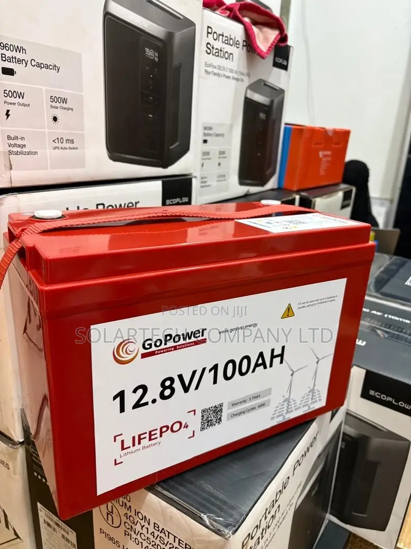 GoPower 12.8V 100Ah LiFePO4 Lithium Solar Battery