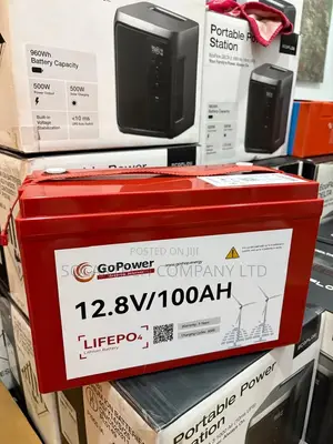 GoPower 12.8V 100Ah Lithium Iron Phosphate Battery – 6000 Cycles