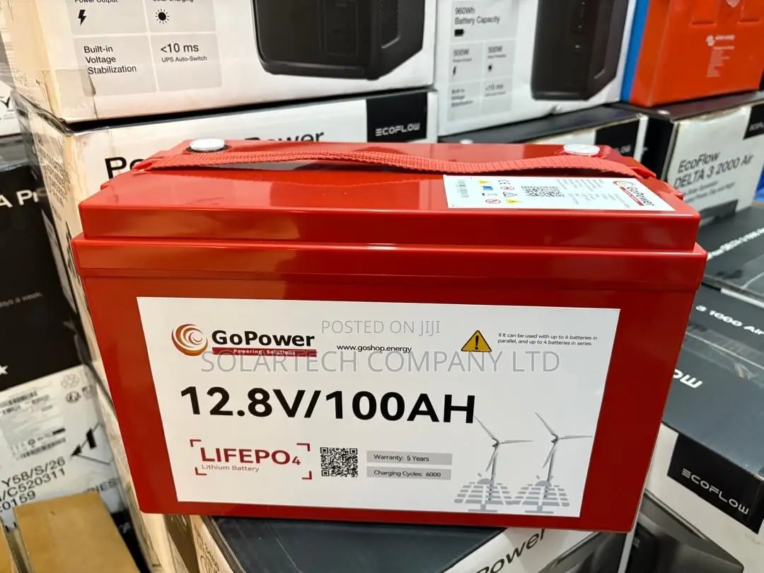12.8V 100Ah GoPower LiFePO4 Battery for Off-Grid Solar Systems