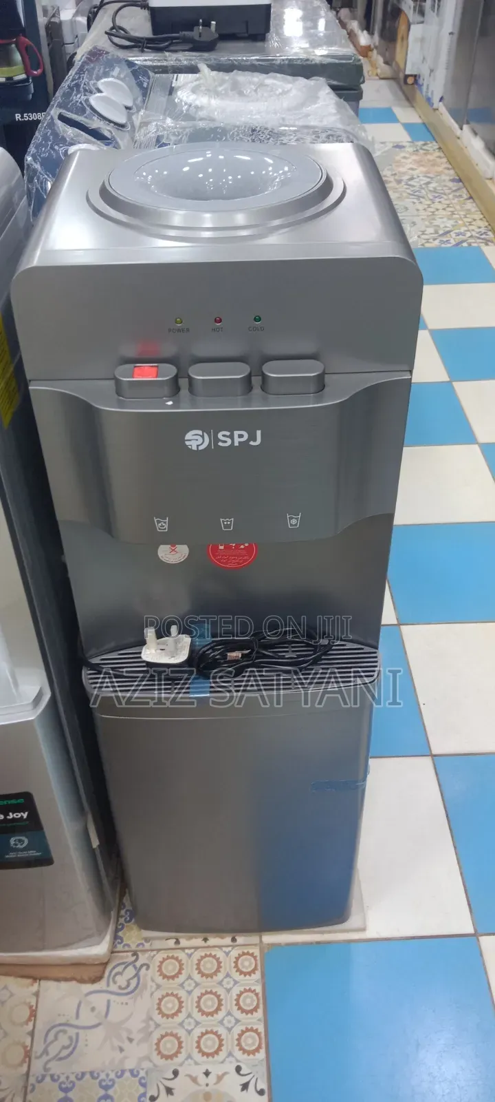 SPJ Hot and Cold Water Dispenser 3-Tap Top-Loading Electric Cooling