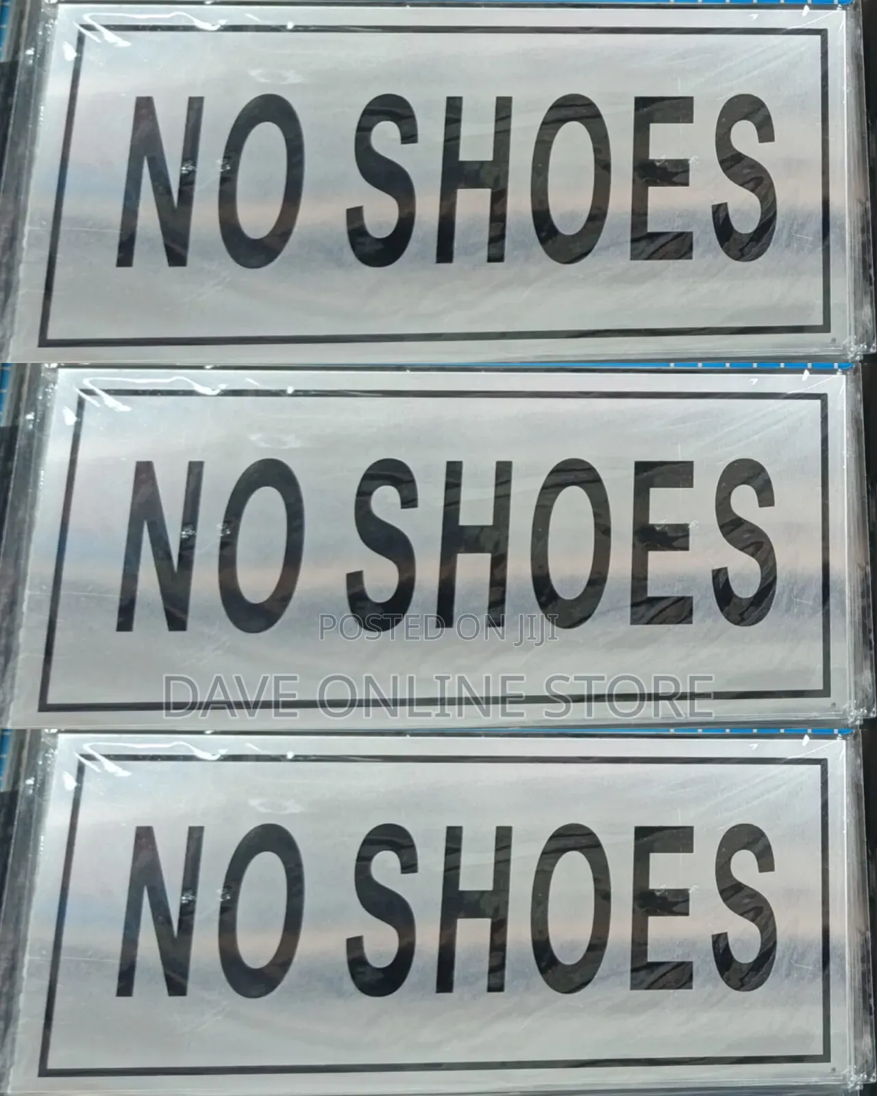 "NO SHOES" Door and Wall Sign