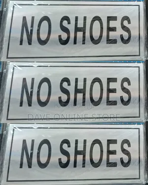 "NO SHOES" Door and Wall Sign