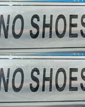"NO SHOES" Door and Wall Sign