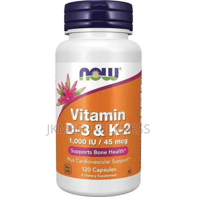 Vitamin D-3 K-2,Cardiovascular Bone Health, 120 Veg Caps