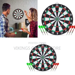 A Classic Double-Sided Hanging Dartboard Set