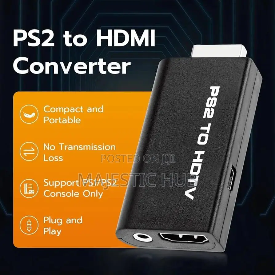 PS2 to HDTV Converter – Full HD 1080P Adapter With 3.5mm Audio Output