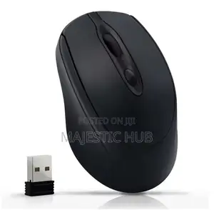 Rechargeable Wireless Mouse, 2.4G Bluetooth, Silent Click, USB – Black