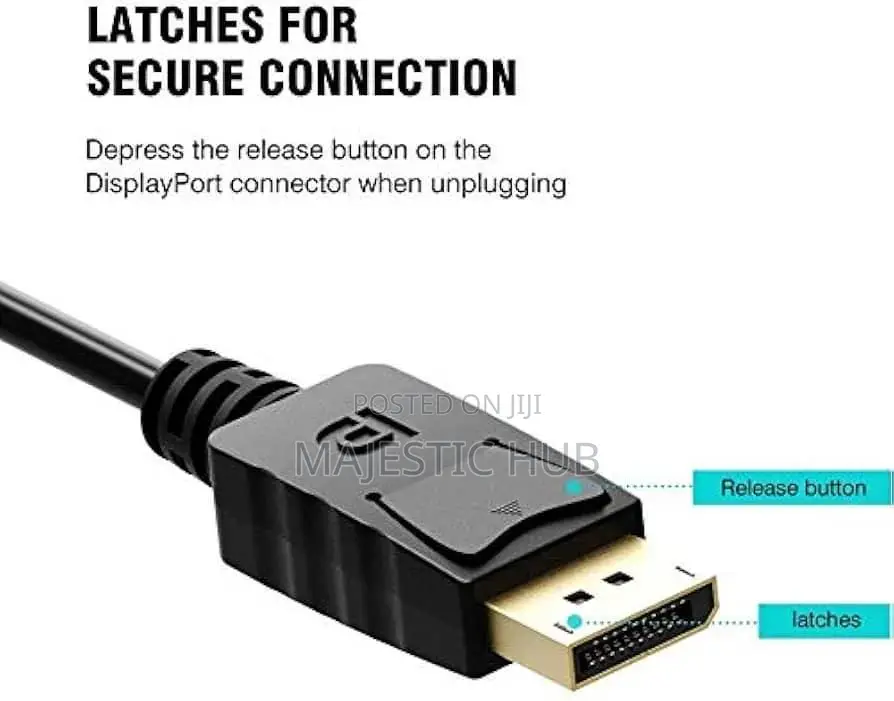 DP to HDTV Cable 1.8M Full HD 1080P Adapter forTV, Monitor Projector