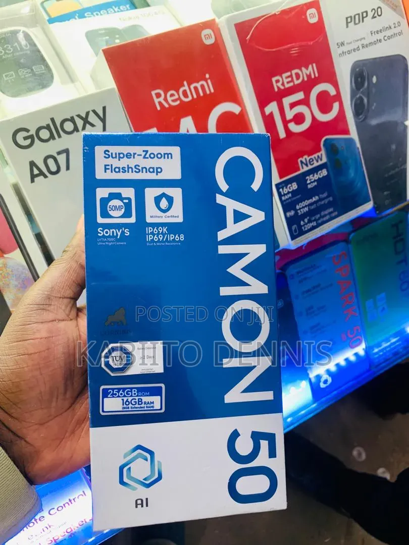 New Tecno Camon 50 256 GB Black
