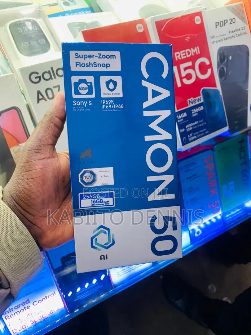 New Tecno Camon 50 256 GB Black