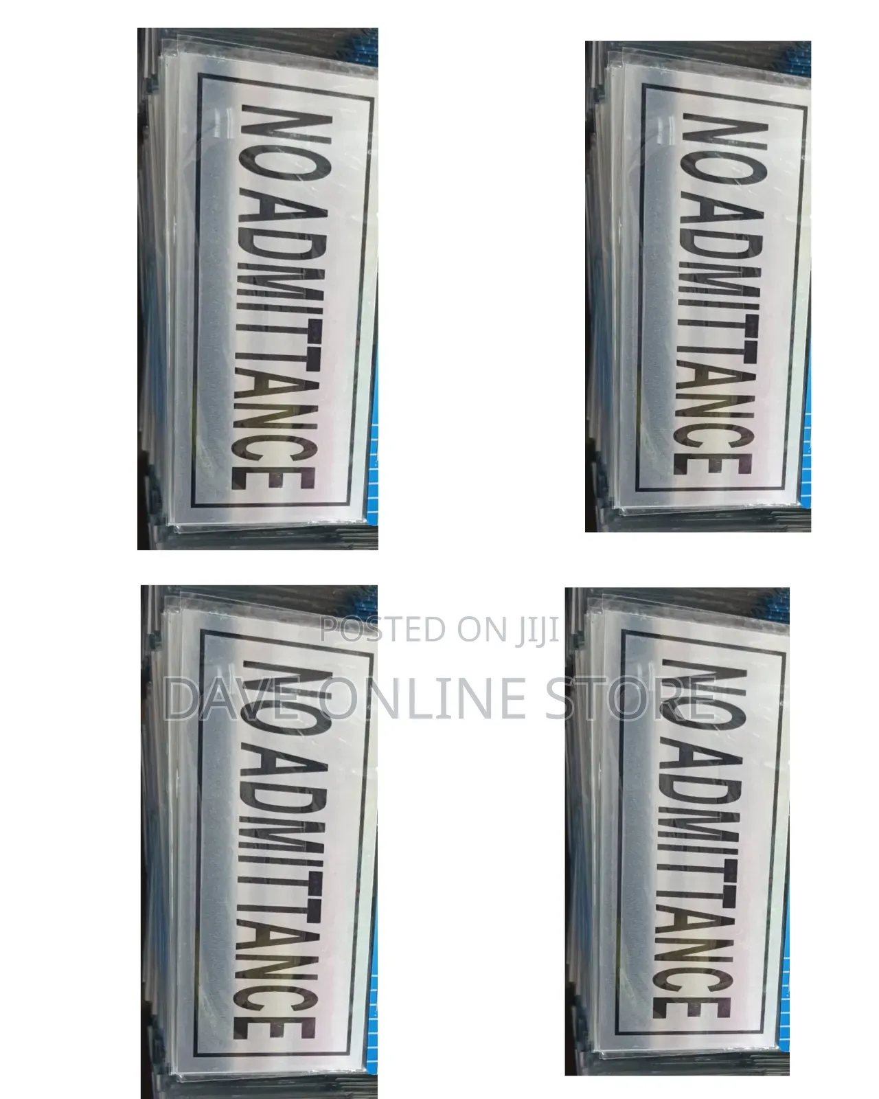 No Admittance" Door Sign Used to Restrict Entry to Private