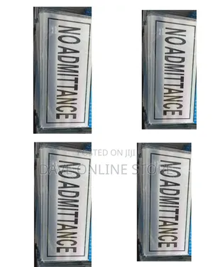No Admittance" Door Sign Used to Restrict Entry to Private