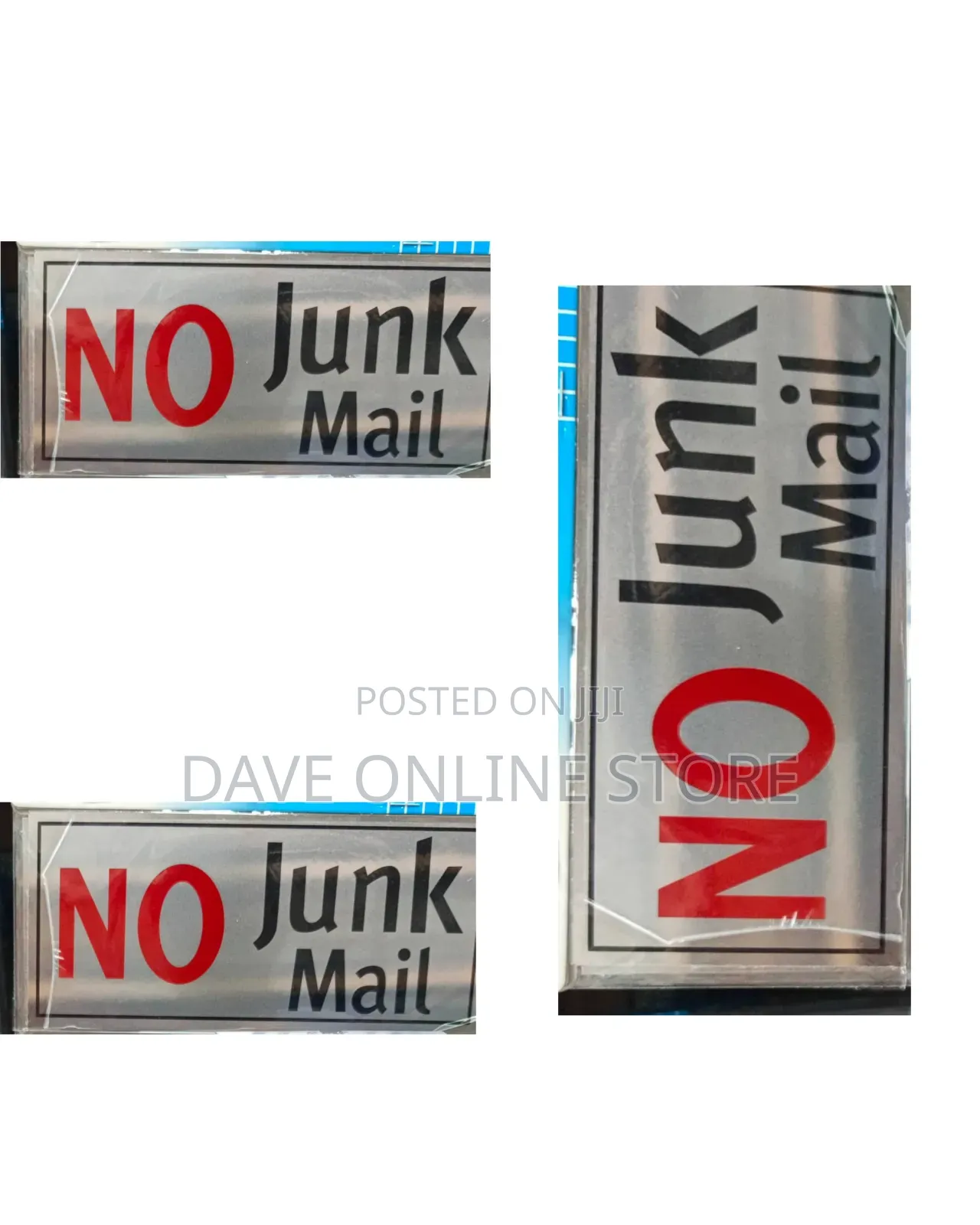 No Junk Mail" Engraved Sign