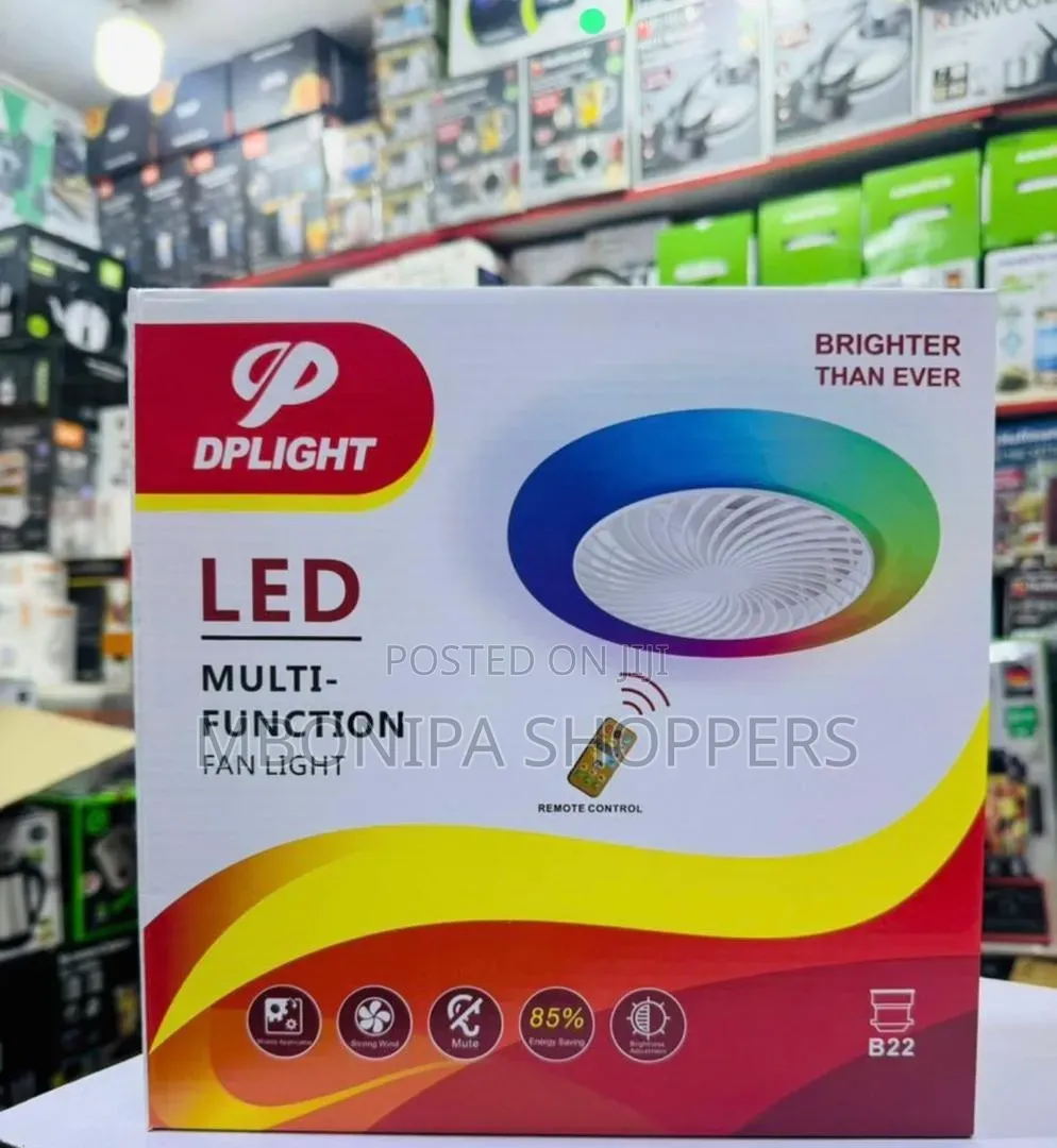 Dp Light MultiFunctional Chandelier Light Bulb With Fan Remote Control