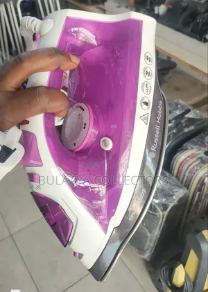 UK Used Russell Hobbs Speedglide Steam Iron in Purple and White, 2400w