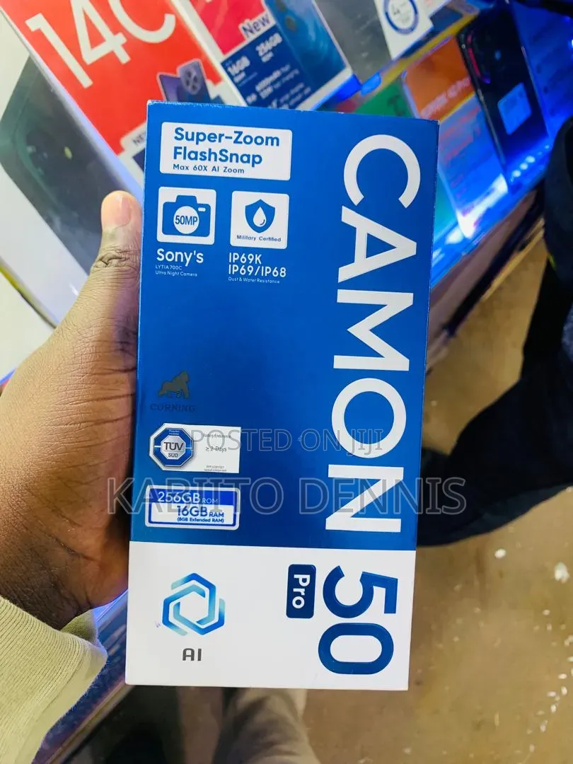 New Tecno Camon 50 Pro 256 GB Black