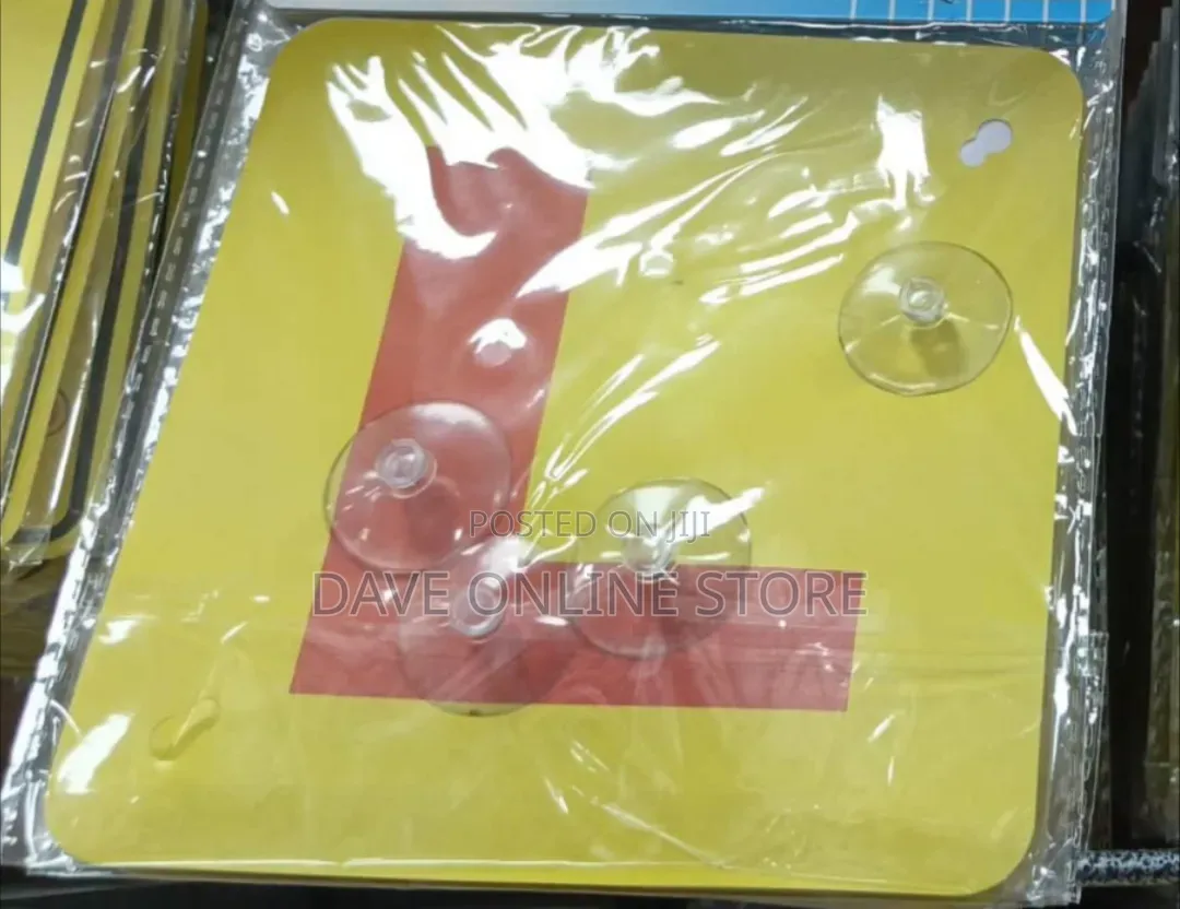 Yellow Learner Driver "L" Sign Board