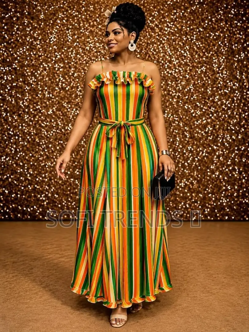 Ladies Stripped Free Dresses