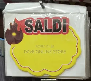 Starburst Price Tag or Sign Featuring the Italian Word "SALDI" (Sales)