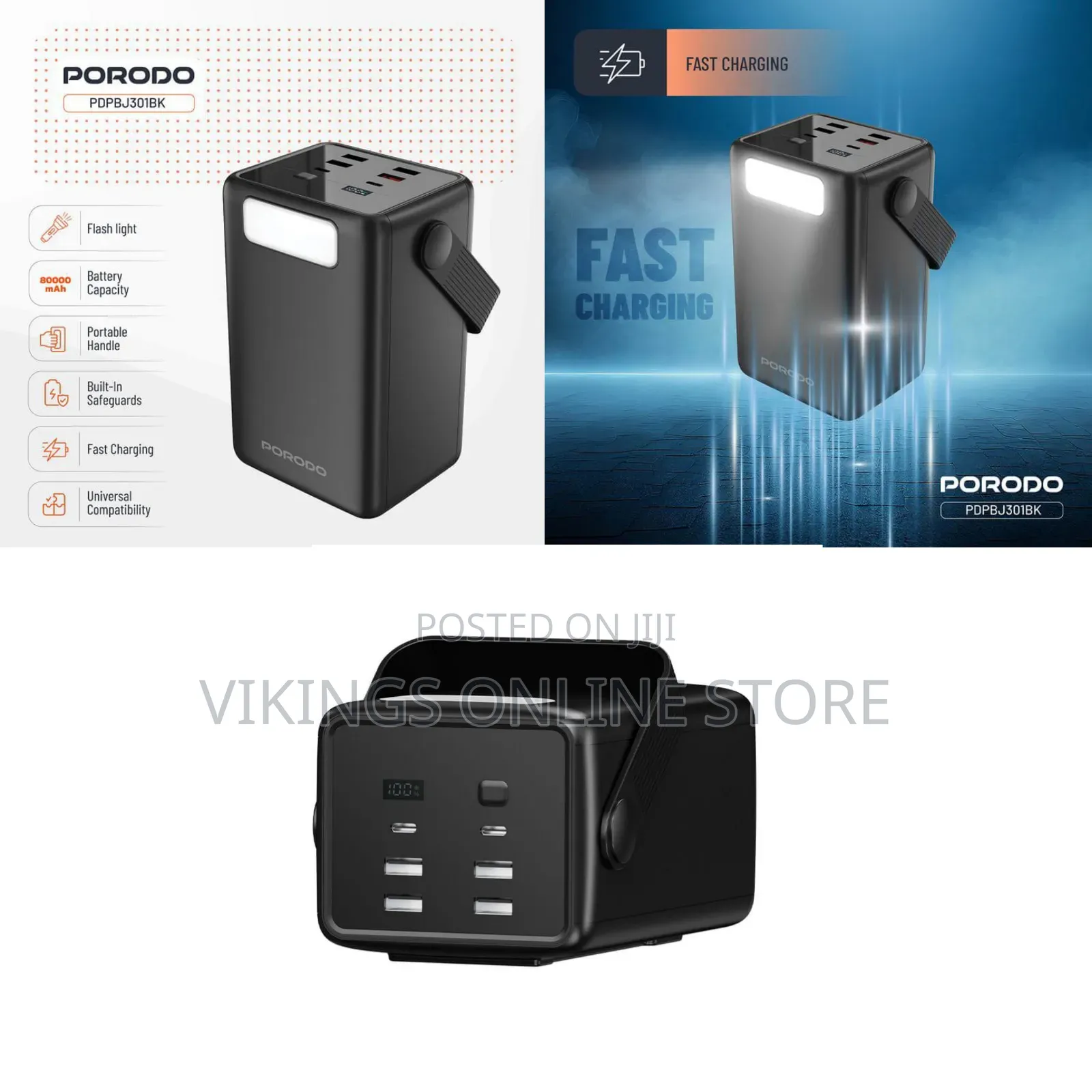 80,000mAh Power Bank With an Integrated LED Flashlight