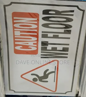 Caution Wet Floor" Safety Sign