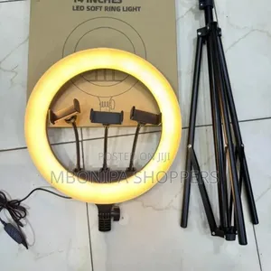 Ring Light With Tripod Stand Phone Holder, 14 Inch