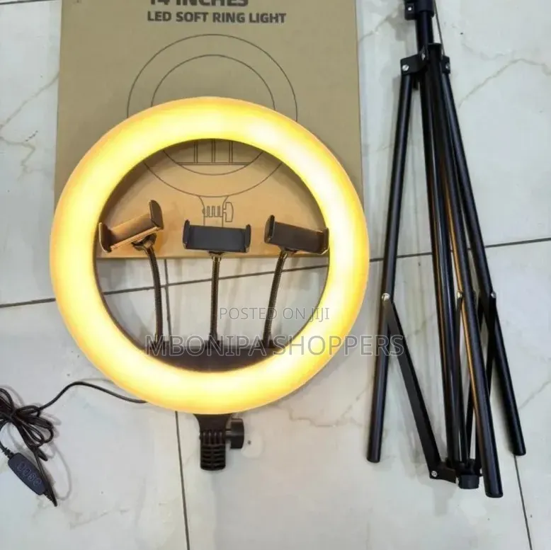 Ring Light With Tripod Stand Phone Holder, 14 Inch