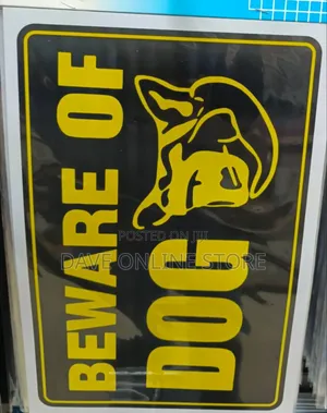 Beware of Dog" Warning Sign Sticker