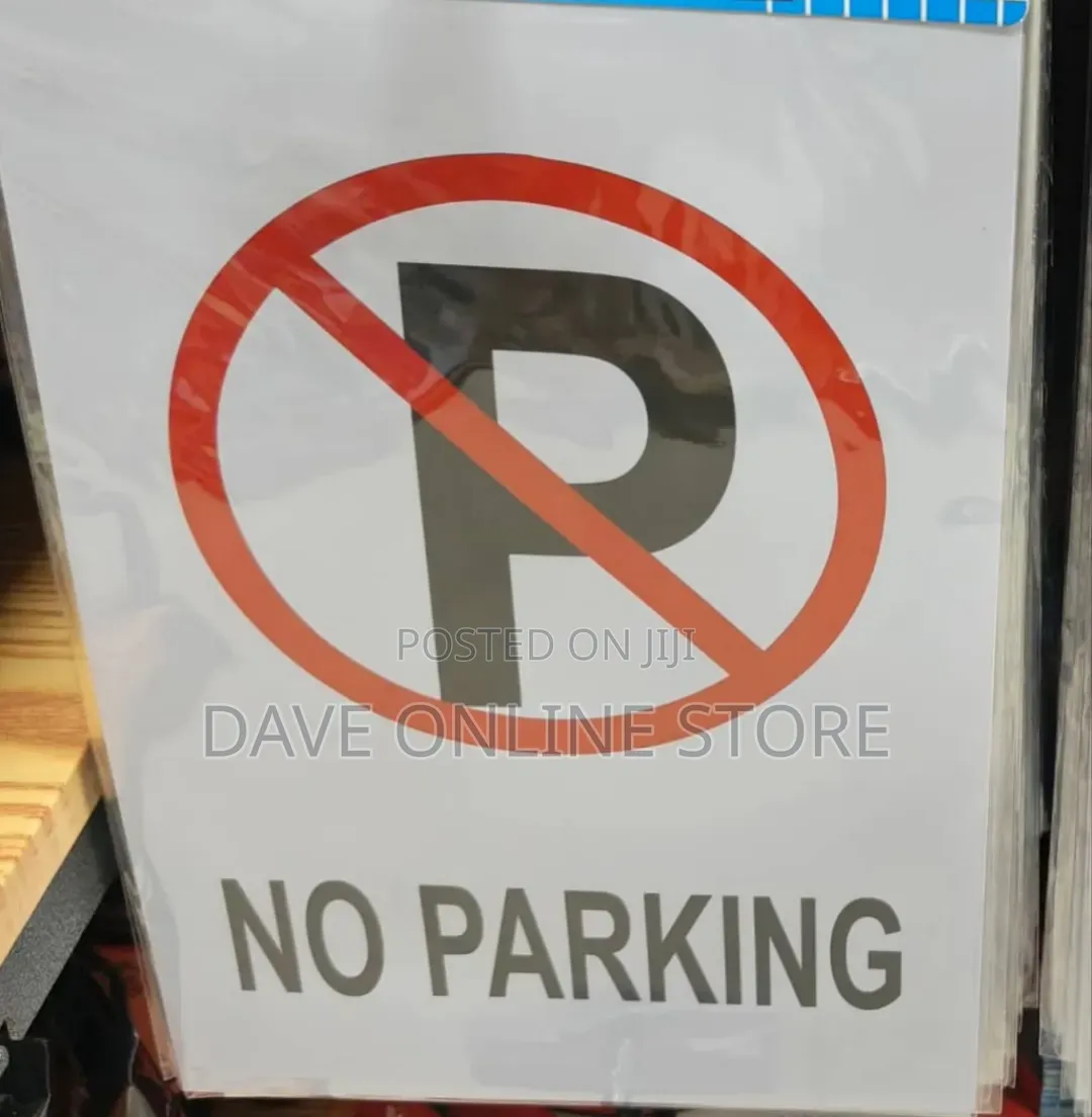 Acrylic "No Parking" Warning Sign