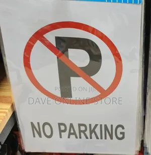 Acrylic "No Parking" Warning Sign