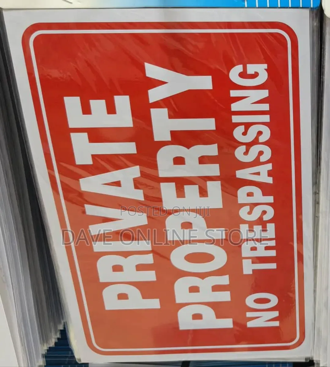 Private Property No Trespassing" Warning Sign.