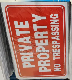 Private Property No Trespassing" Warning Sign.
