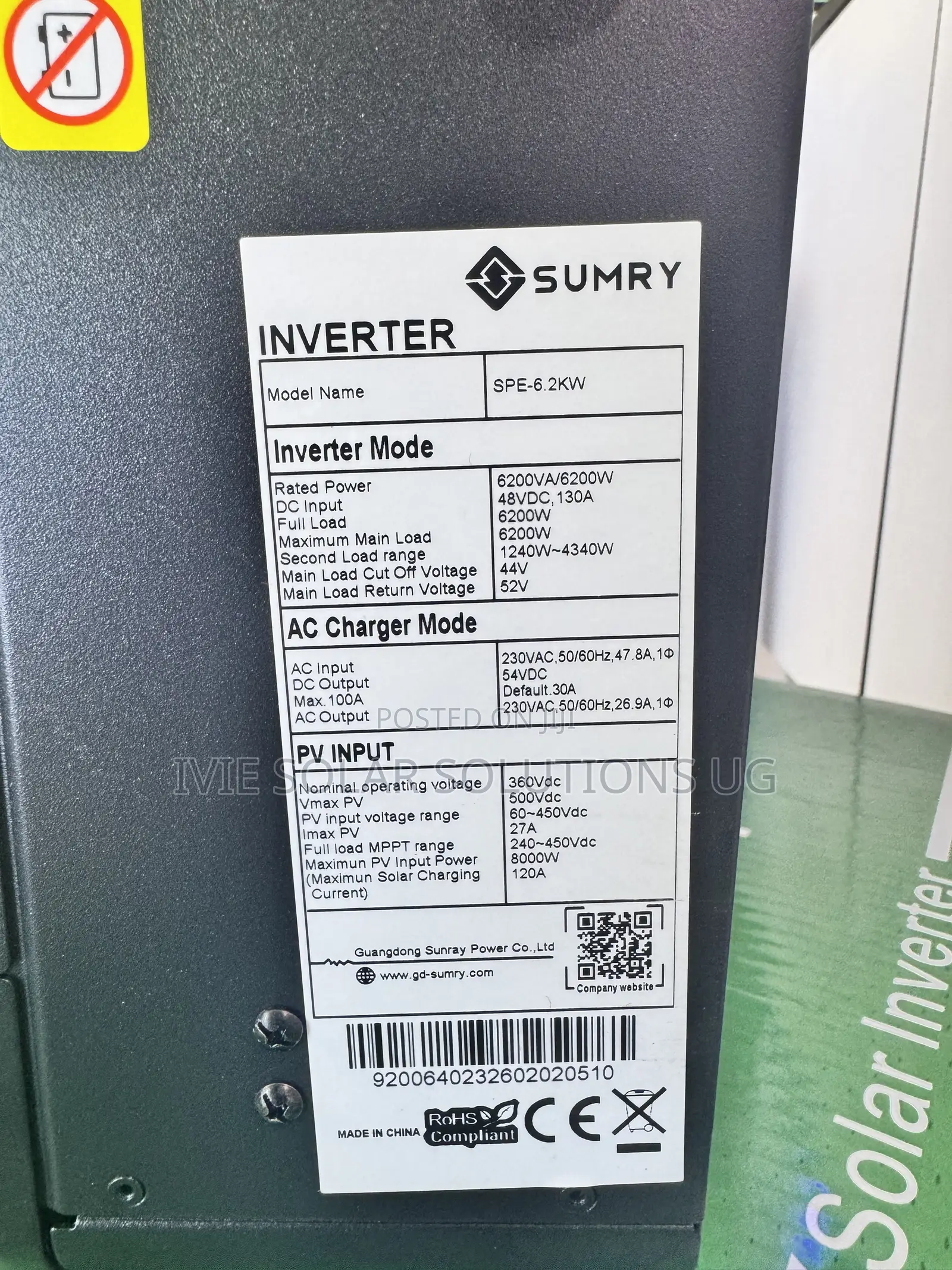 Sumry Hybrid Inverter 6.2kva 48v